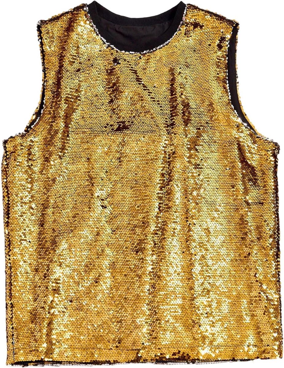 Tanktop met pailletten, losse en casual pasvorm, ideaal voor sport en sportschool. Comfortabel en ademend, perfect voor de zomer.