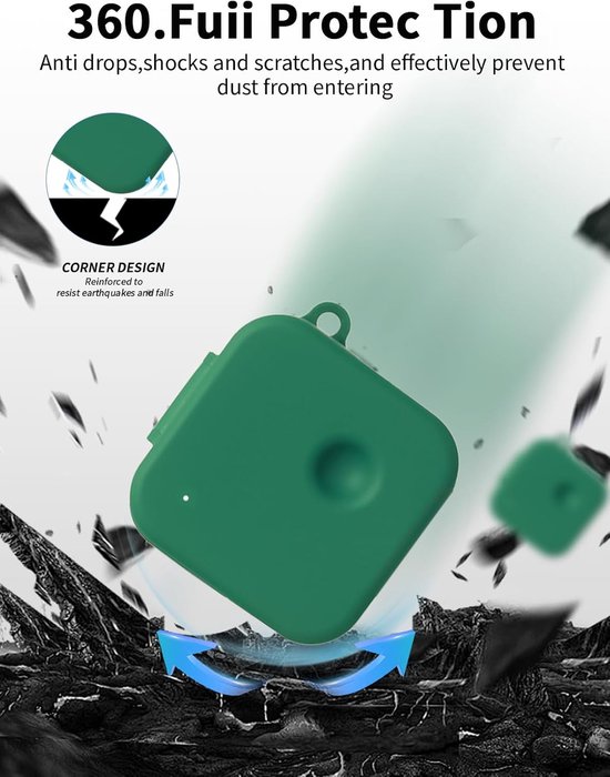 Hoes voor Nothing Ear (3) draadloze in-ear hoofdtelefoon, schokbestendig, toergy waterdicht, zacht en duurzaam, met koord, sleutelhanger en reinigingstool, groen — afbeelding 5