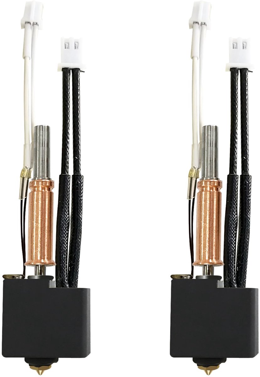 3 Hot End 3D-printer hotend kit, assembly printkop met mondstuk, siliconen hoes, verwarmingsblok, hotend vervanging voor Anycubic 3D-printeraccessoires/onderdelen, 2 stuks