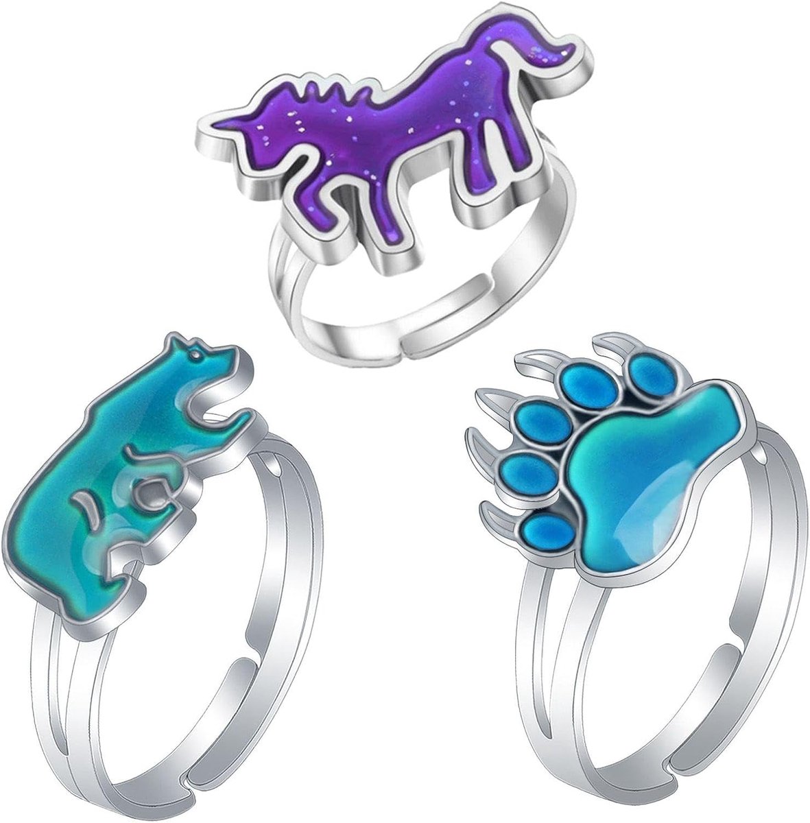 Ringen, Schattige Cartoonringen, Kinderringen, Creatieve Ontwerpringen, Geschenken Voor Kinderen