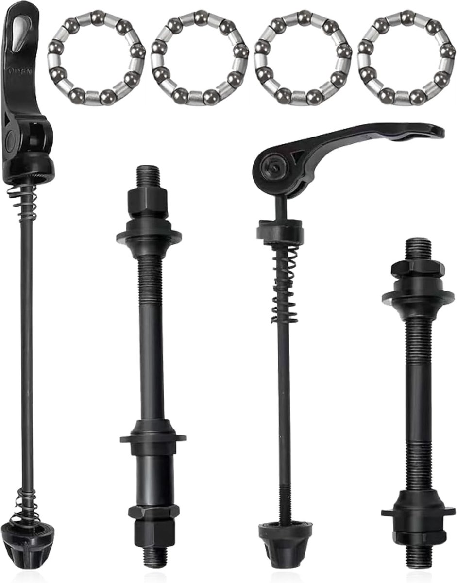 Holle as snelspanner, 8 stuks fietsspiezen snelspanspiezen, snelspanner fietsnaaf, fietsas voorwiel, achterwiel holle as voorwiel as voor 20, 22, 24, 26, 28 inch fietsassen