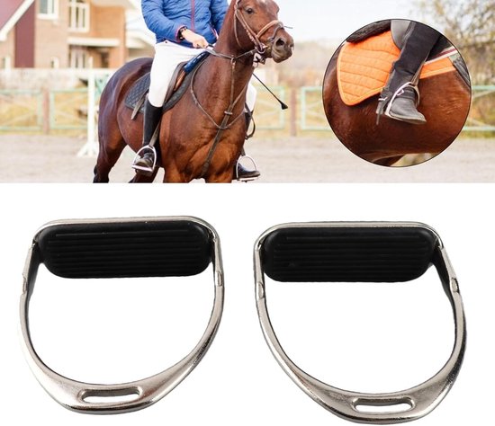 Comfortabele Engelse Zadelsteunen van IJzer met Rubber Kussen voor Paardrijden en Stabiliteit — afbeelding 5