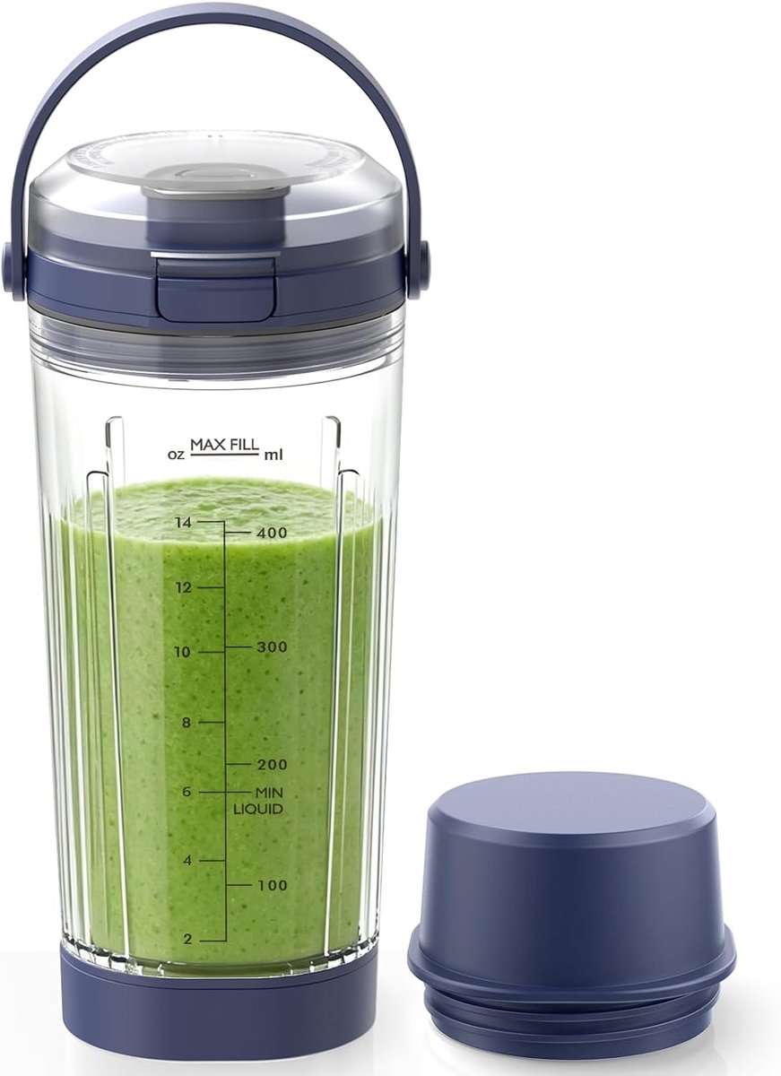 18oz Blending Vessel voor Ninja Blast Draagbare Blender, Blauw