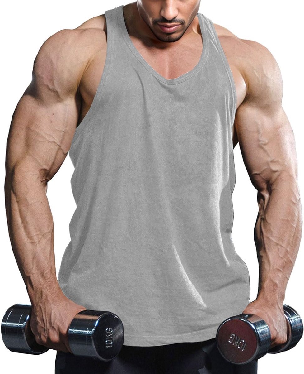 Sportstringer voor heren, tanktop, bodybuilding, workout tank tops voor de sportschool, dagelijkse training, casual T-shirts, sneldrogend