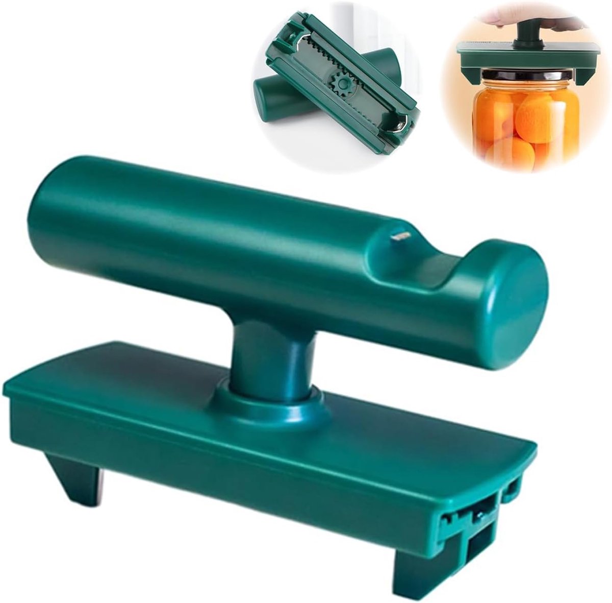 Handmatige blikopener, blikopener voor artritis, moeiteloos, tang om te trekken, blikopener, verstelbare flesopener, voor gezinnen, senioren, artritis, zieken, groen
