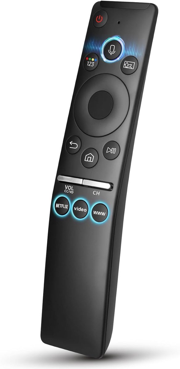 Spraakvervanging voor Samsung-Smart-TV-afstandsbediening, compatibel met alle Samsung-tv's met spraakfunctie, met sneltoetsen