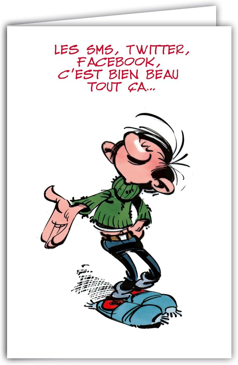 Lagaffe GLCT-0114 verjaardagskaart met SMS Twitter