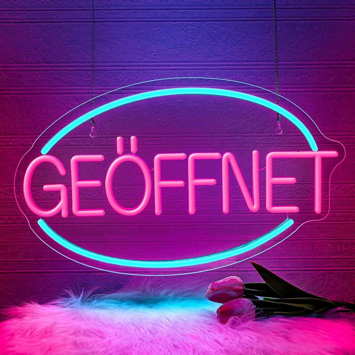 neonbord, geopend led-bord, roze en blauw, led-belettering, deurbord, open lichtbord met 6 standen, dimmer, USB-wanddecoratie voor winkels, café, restaurant, supermarkten, studio
