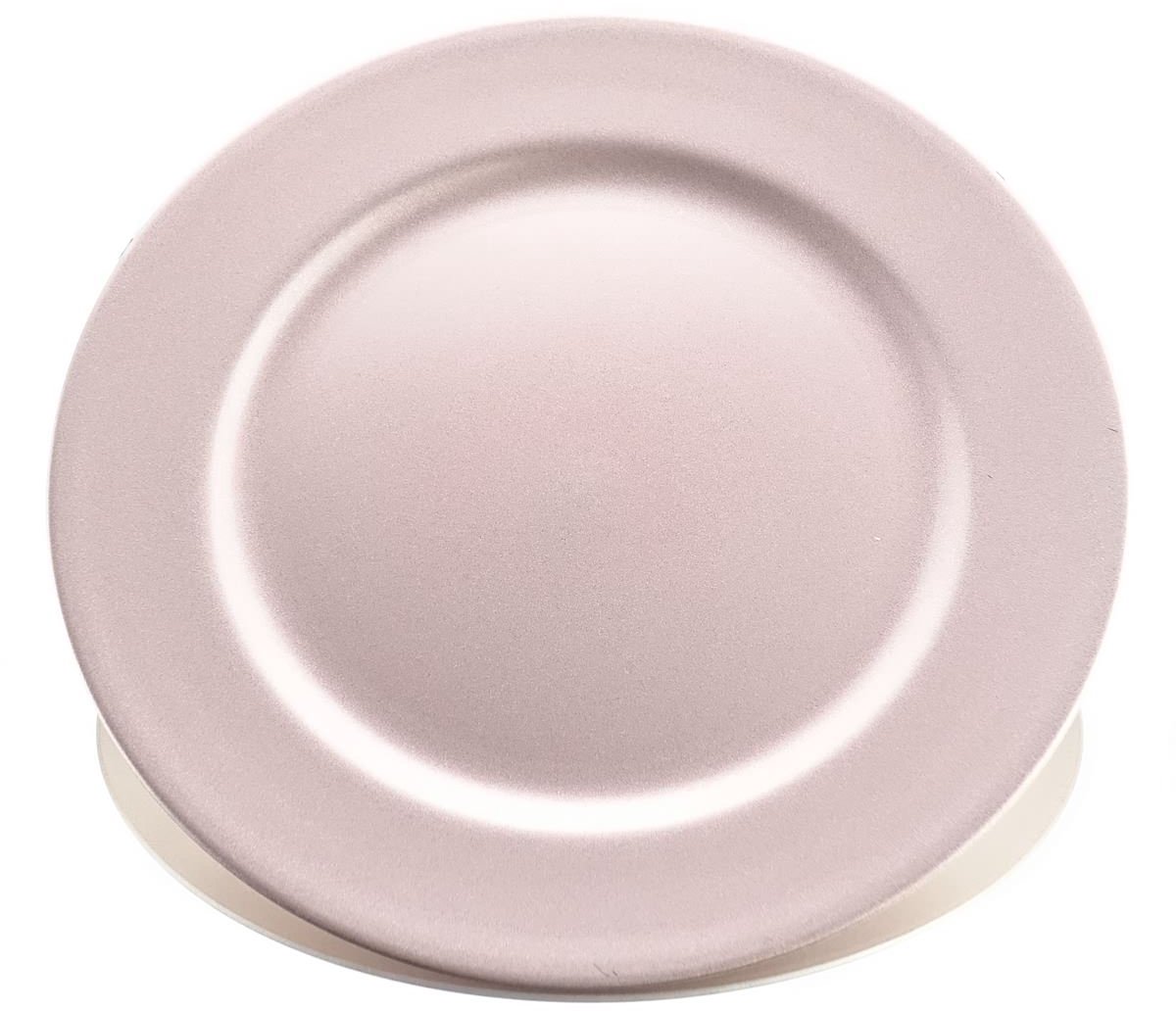 Gasper Kerstdecoratie Bord Roze Rond 33 cm - kunststof