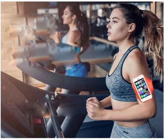 Cover Chinlon-Lycra Ultra-dunne Armband Sport Wandelen Fitness Fietsen Gym voor Alcatel 1L (2021) - Groen — afbeelding 5
