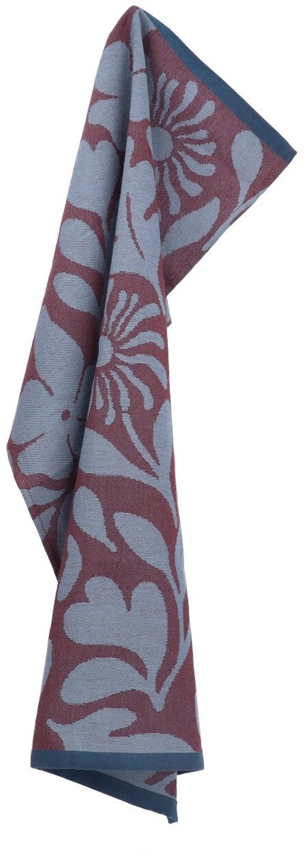Return to Sender | Theedoek Flower GOTS Carina - Burgundy