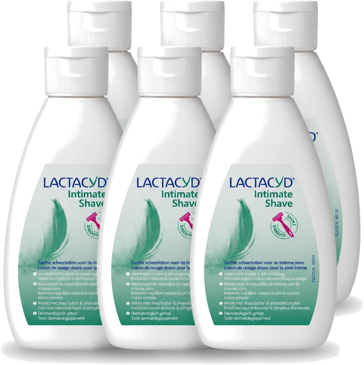 6 x Lactacyd – Intimate Shave – Scheerlotion – 200 ml - Voordeelverpakking - 6 stuks