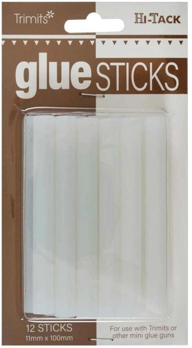 Hete lijmsticks - Vervangende sticks - Voor knutselen en repareren - Sterke hechting - 11 x 100 mm - Transparant