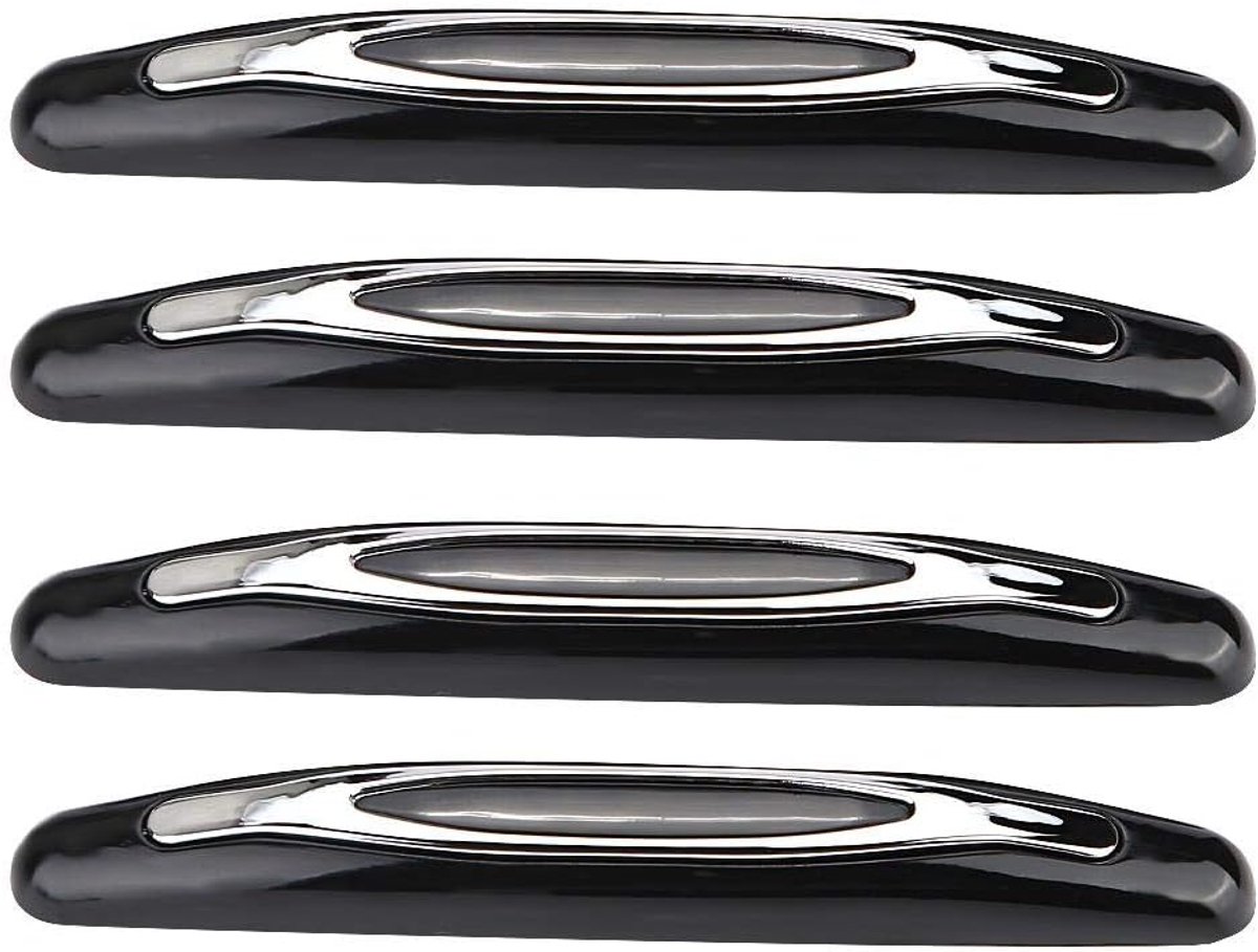 Deurprotectie set 4 stuks - Zwarte bumperstrips - Aerodynamisch design - Universaal voor alle voertuigen - ShopVlot