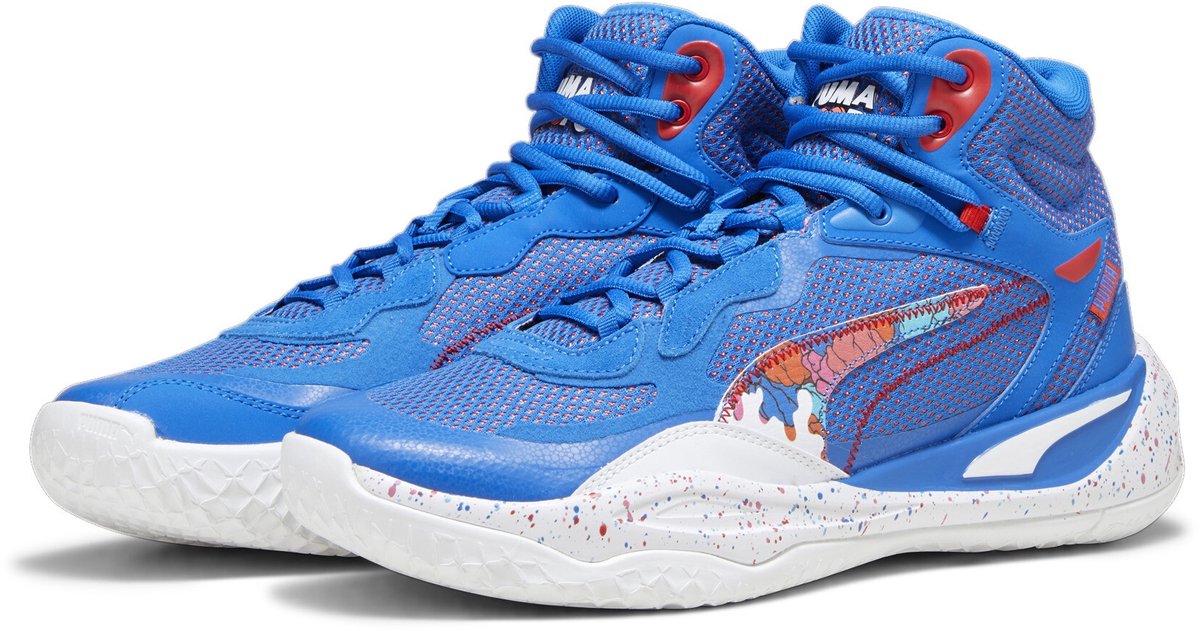 Puma Playmaker Pro Mid Dylan Basketbalschoenen Blauw