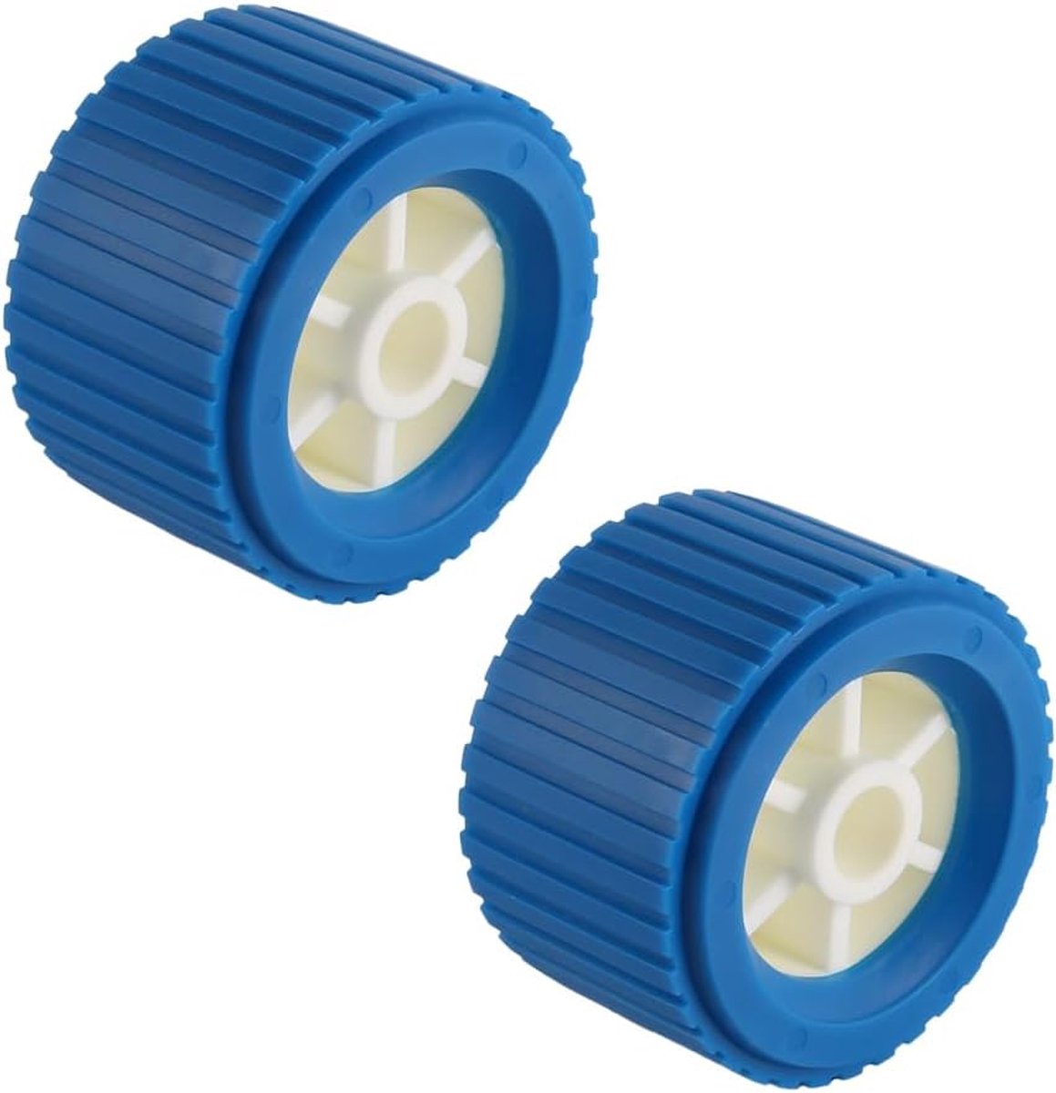 Boottrailer Roller Set 2 Stuks - Ribbelvormige Wobble Rollers 108x75x19mm - Hoge Temperatuur Weerstand - ShopVlot