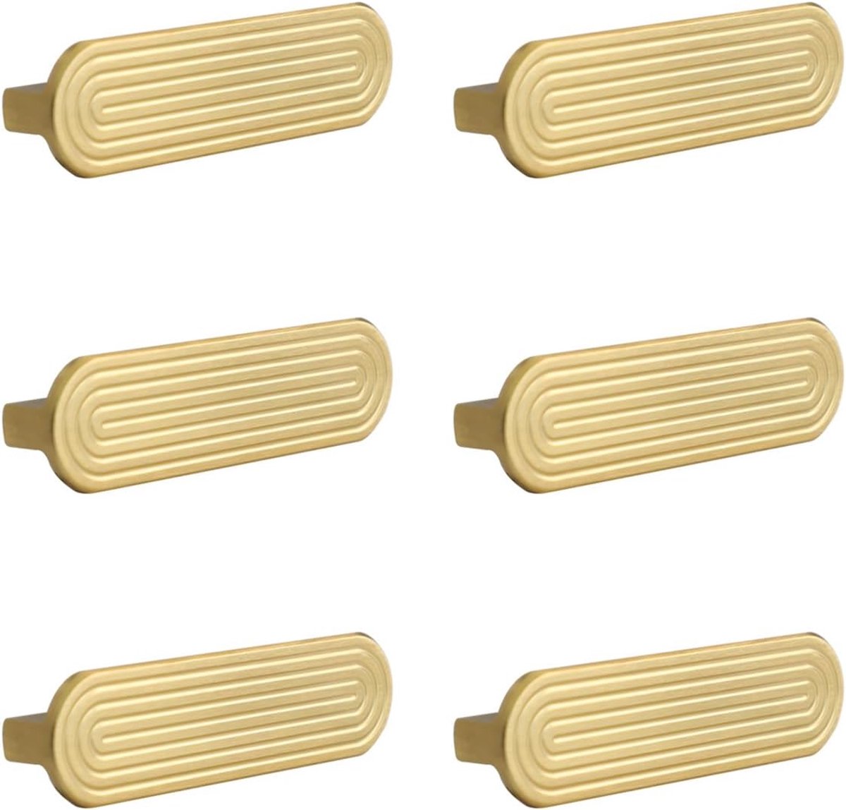 Meubelhandvatten 64mm - Geborsteld messing - Gouden kabinetshandvatten - Perfect voor vervanging - ShopVlot