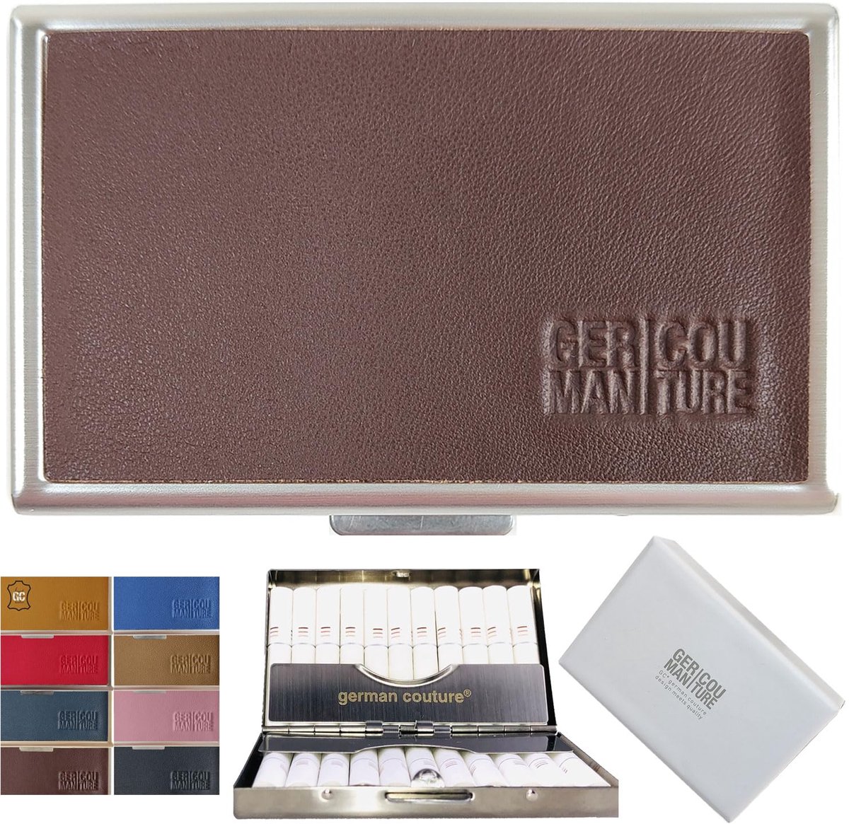 Cigarette case 22 stuks - choco bruin leer - voor Iqos 3 Heets Duo Iluma - beschermt je tabakssticks - ShopVlot
