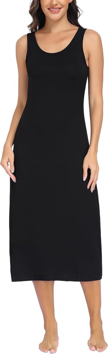 Slip Dress Dames - Extreem Lang - Brede Schouderbanden - Sexy Nachtjurk voor Comfortabele Nachten - ShopVlot