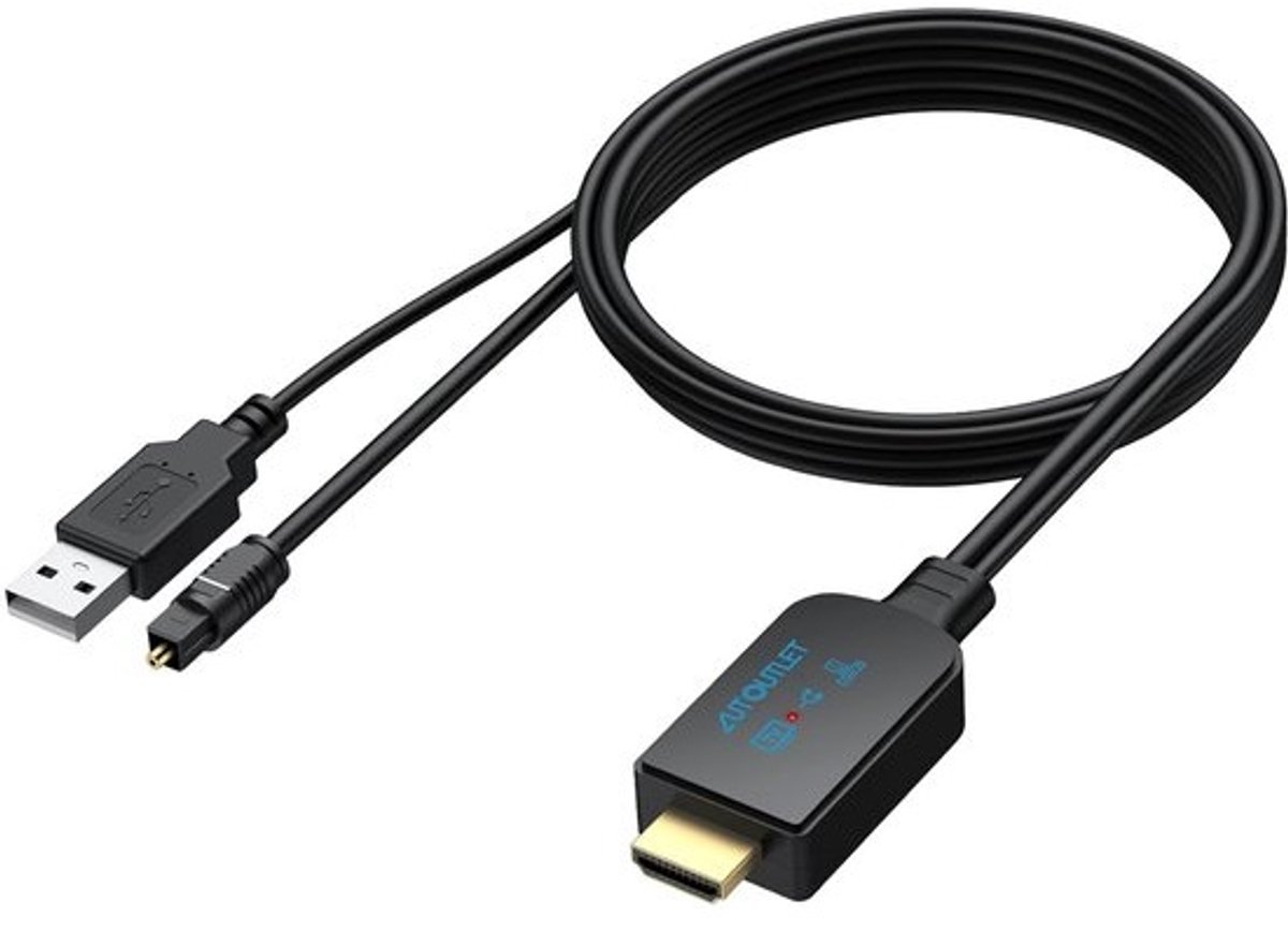 Audio-extractor - ARC-adapter - Voor homecinema - Ondersteunt 192KHz - 1,5 m kabel