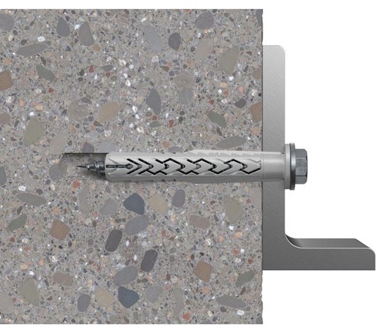 Lange schacht - pluggen - Bevestigingspluggen - Metalen constructies - Drievoudige verankering - 8 x 80 mm - Roestvrij staal