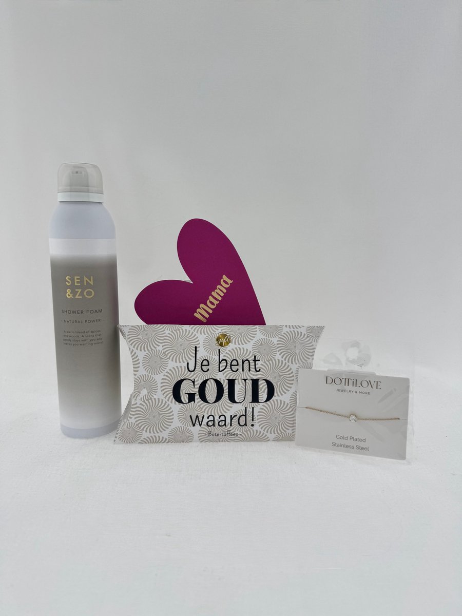 Moederdag •Cadeaupakket Mama• Sen & Zo Jij bent goud waard• armband - Leuk om cadeau te geven - Perfect Gifts