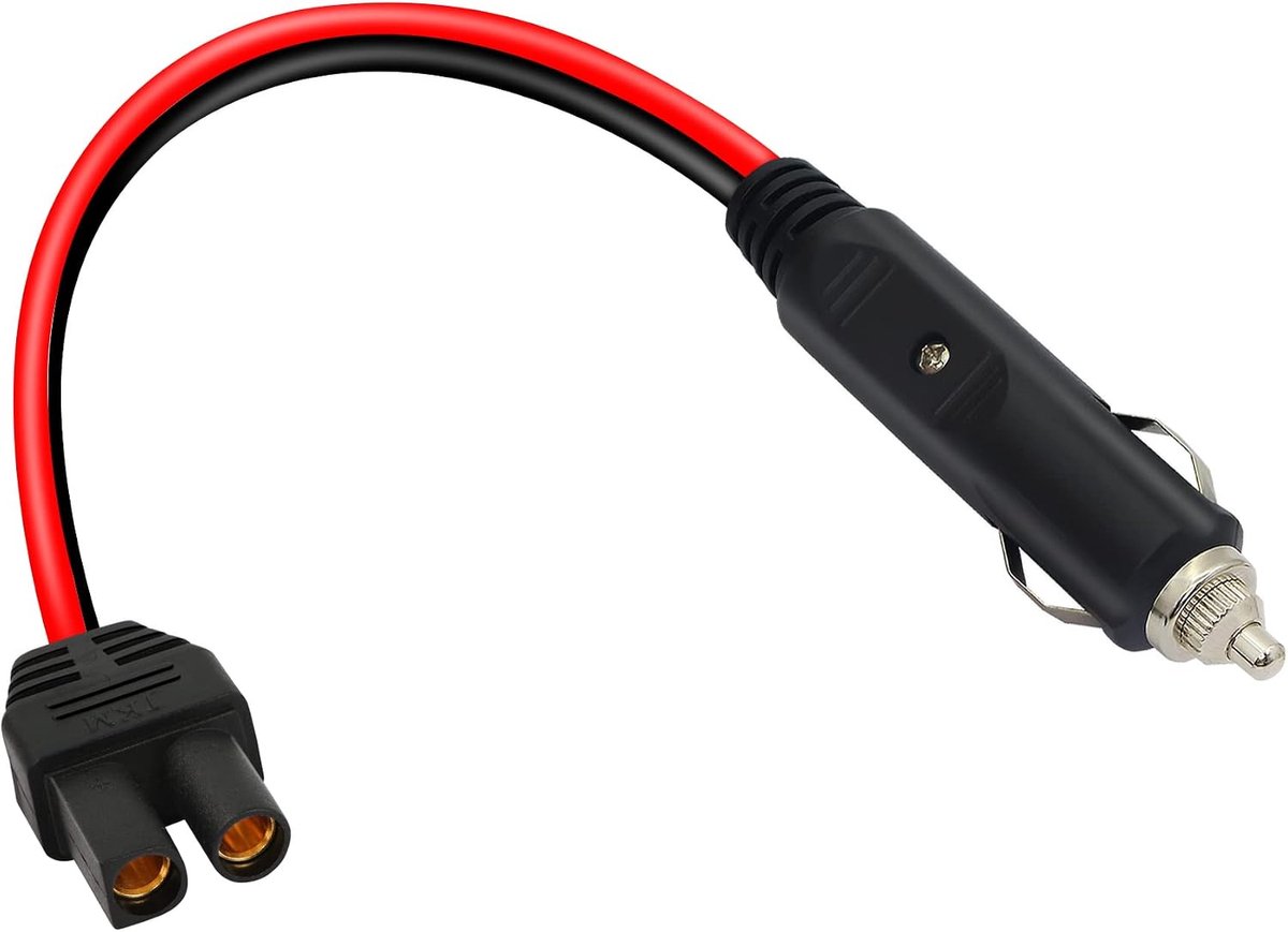 GINTOOYUN 15 Inch Car Cigarette Lighter Cable, 12/24V 14AWG EC5 Female to Car Cigarette Lighter Plug for Car, Car Air - ShopVlot