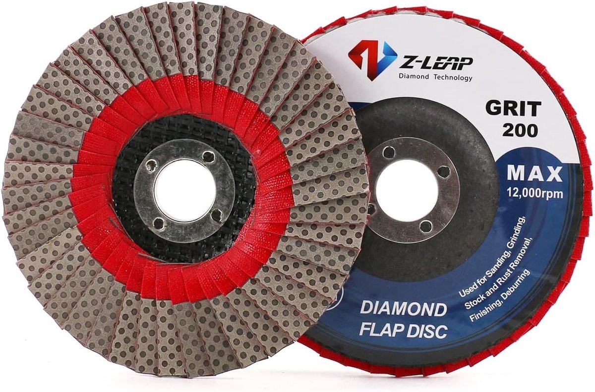 Slijpen wielen 4 inch - 200 grit flap schijven - diamantschurende disc - langer gebruik met haakse slijper - ShopVlot