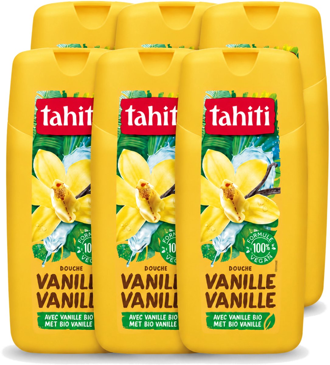 6 x Tahiti – Douchegel – Vanille - 300 ml - Voordeelverpakking - 6 stuks