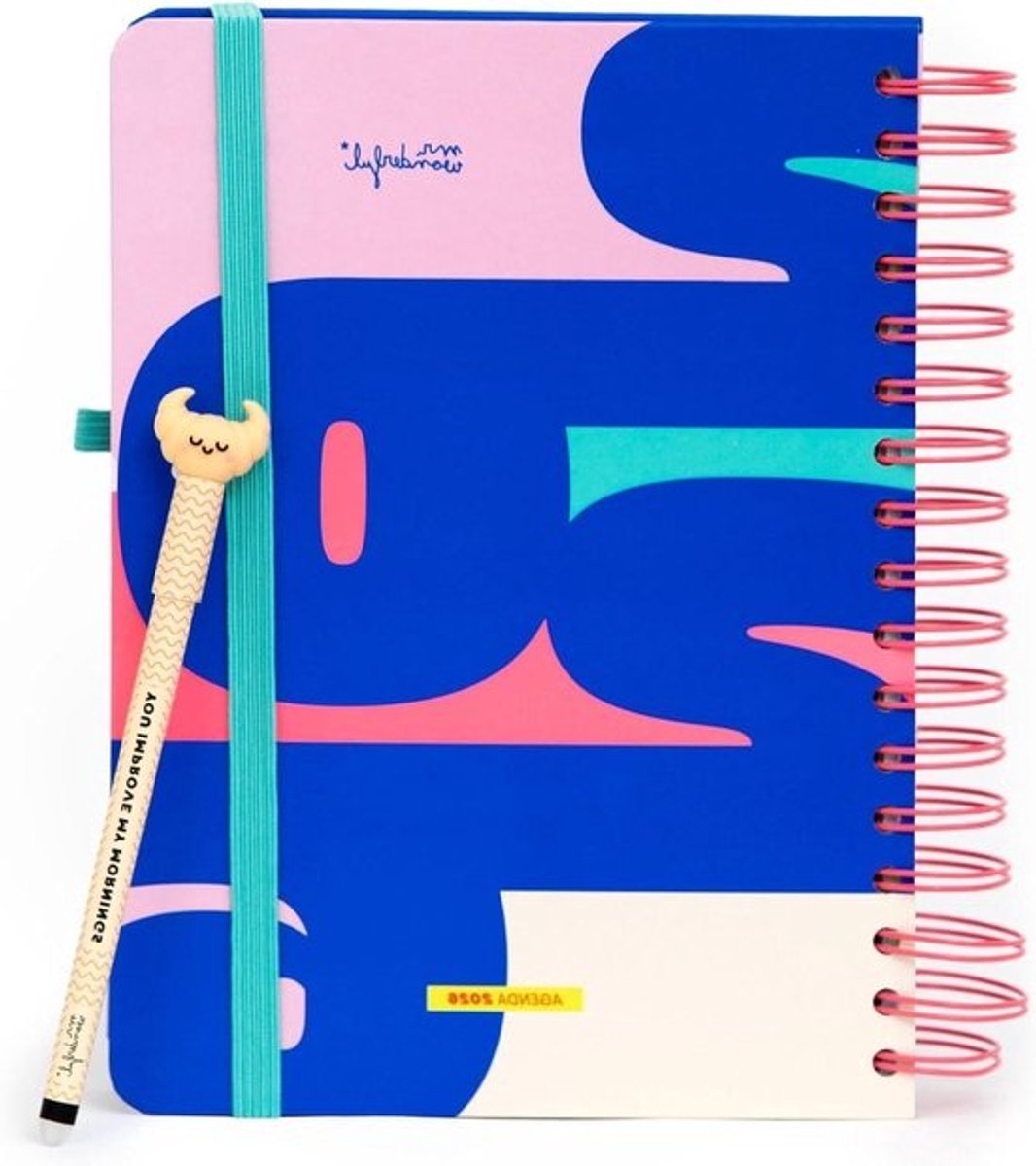 agenda 2026 - dagplanner - voor dagelijkse planning - met uniek design - A5-formaat - gekleurd