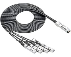 10Gtek for Cisco QSFP-4SFP10G-CU1M, 40Gb/s QSFP+ to 4x SFP+ Direct Attach Breakout Cable, Passive, 1-Meter(3.3ft) - ShopVlot