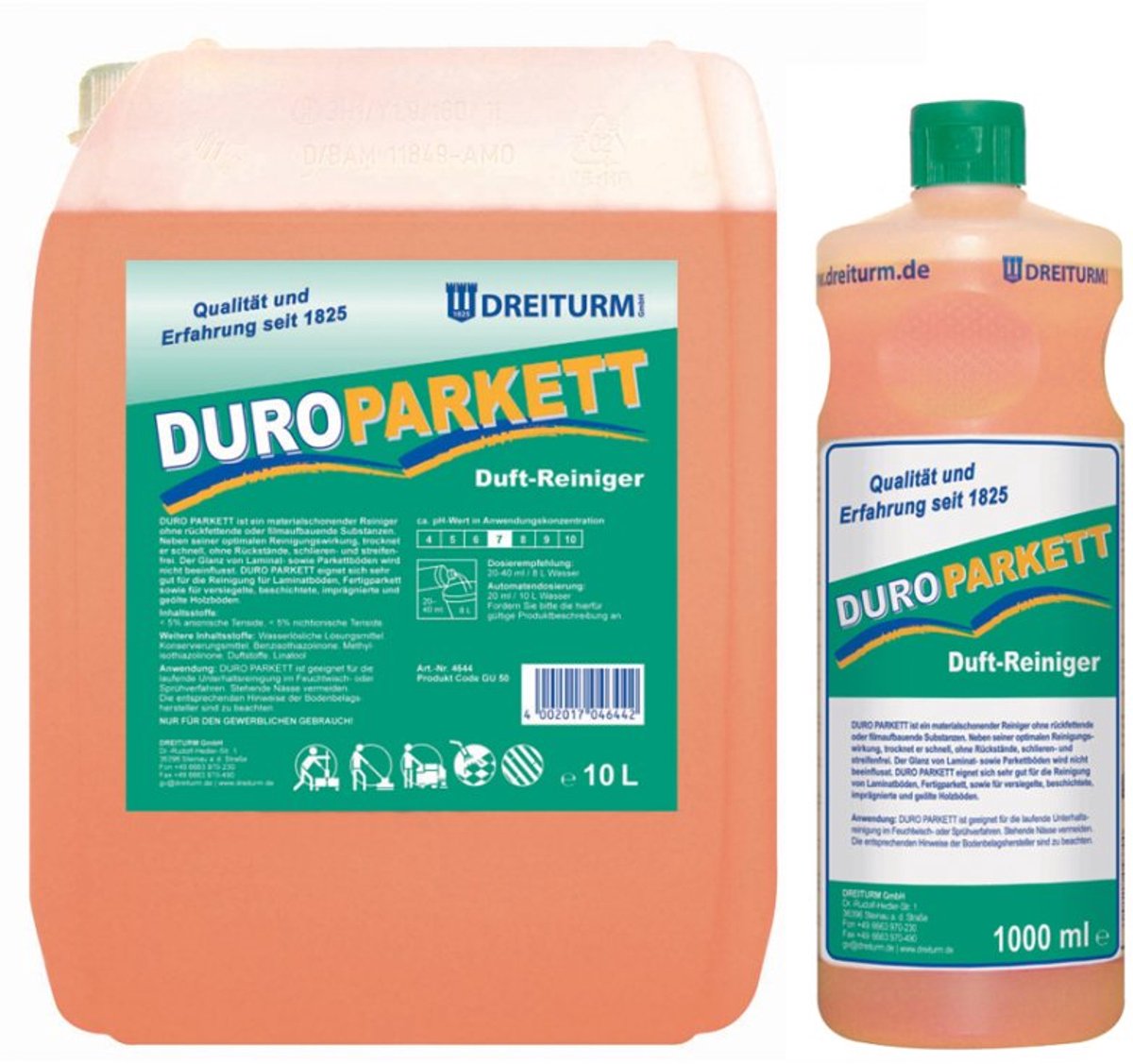 DREITURM parket- en laminaatreiniger DURO PARKETT, 1 liter