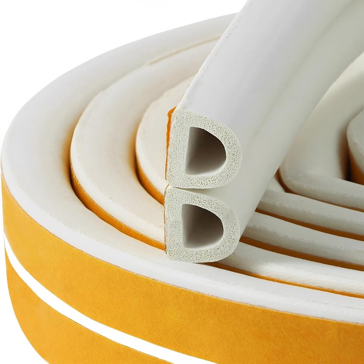 Zelfklevende isolatietape voor deuren en ramen - D-type 9mm x 6mm, 10 meter in totaal, energiezuinig en geluidsisolatie