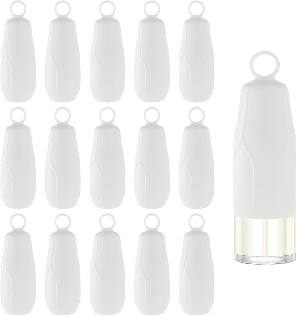 16 stuks siliconen flessenmanchetten voor reizen, lekvrije containers, lekvrije elastische manchet voor - ShopVlot