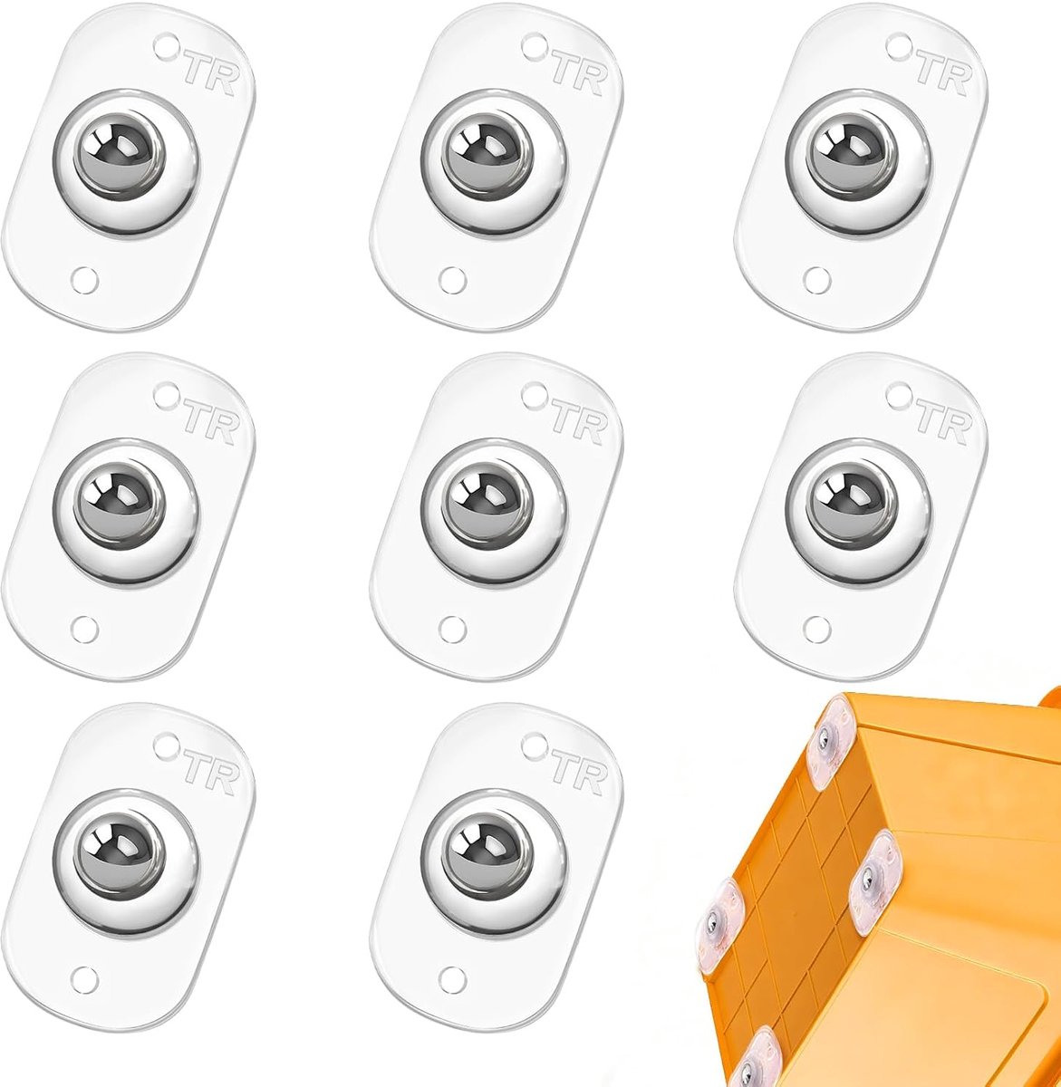 TRVL FIELDER Self Adhesive Mini Casters, Ball Wheels for Kitchen Appliances, 360° Swivel Universal Wheel, Self - ShopVlot