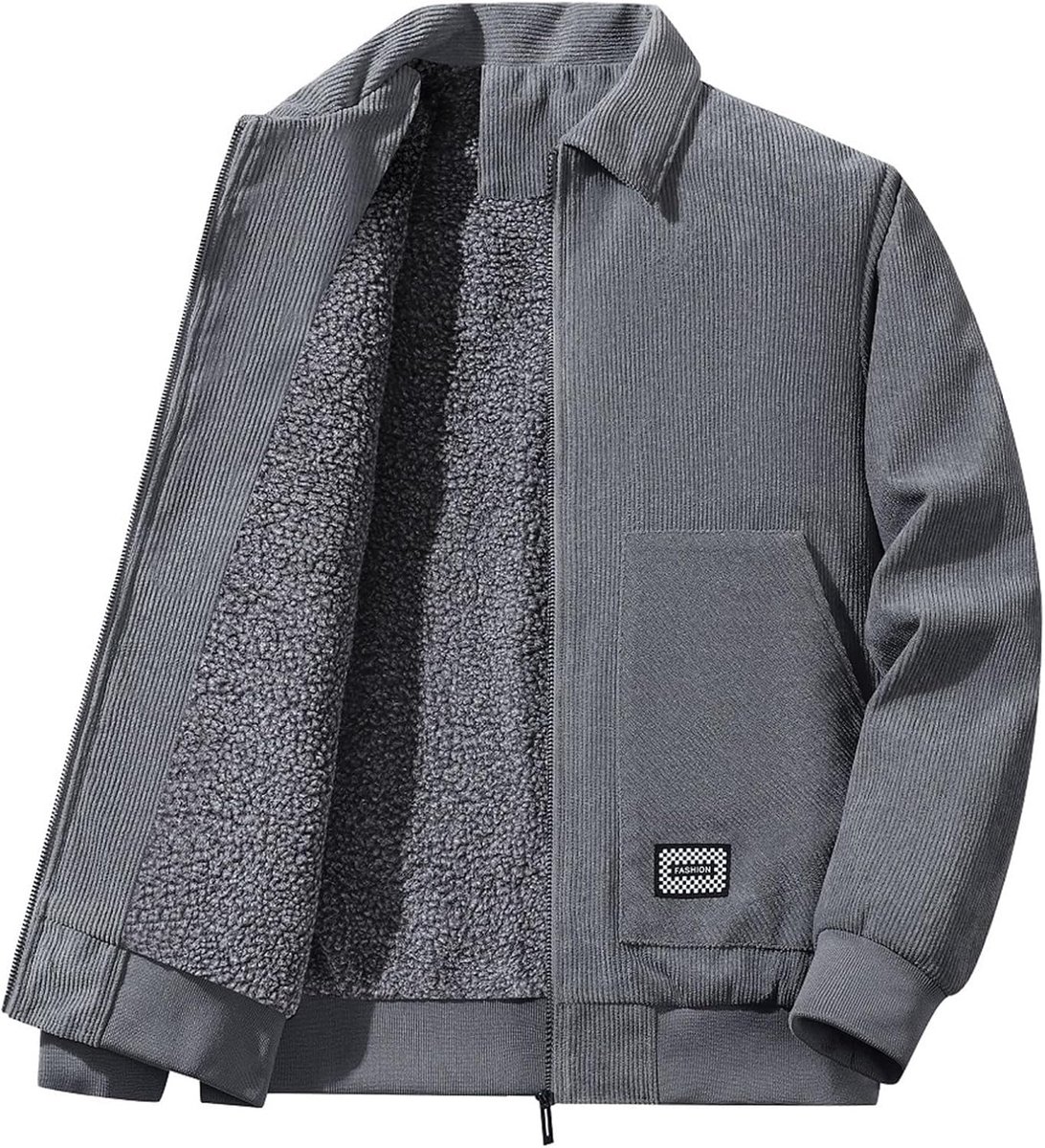 Winterjas van corduroy voor heren, grote maat, tuinbroek van fleece, baggy