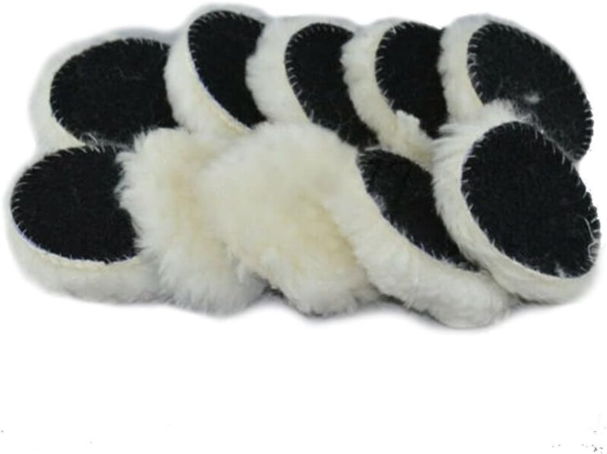 Set van 20 Stuks Polijstpads van Wol - 3 Inch 75mm Auto Polijstschijven voor Waxen en Bufferen