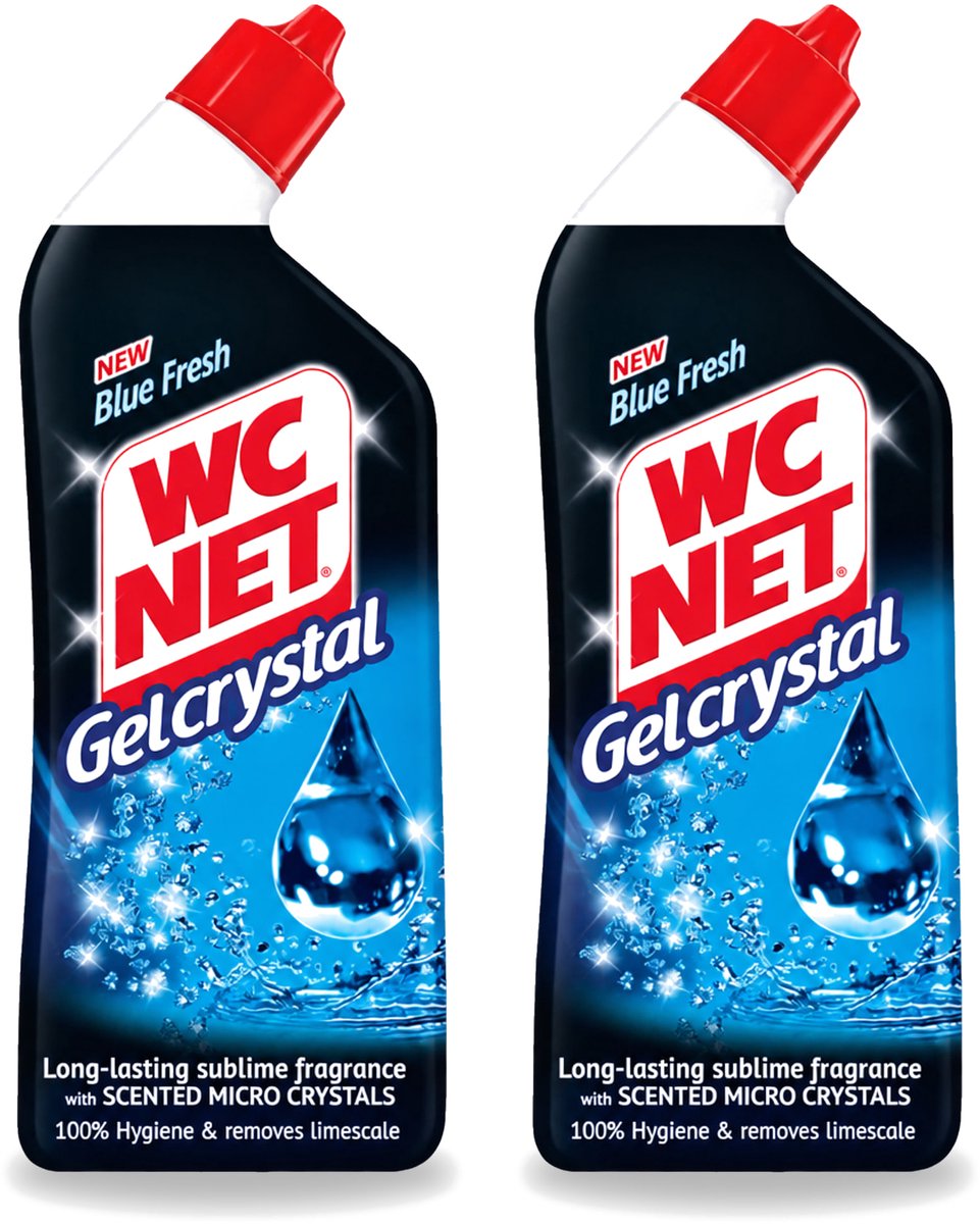 2 x WC-Net - Toiletreiniger - Gel - Blue Fresh - Anti-Kalk - 750 ml - Voordeelverpakking - 2 stuks