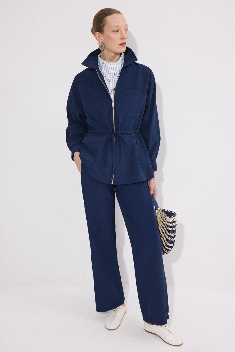 Touché Privé - Set van jasje en broek - Marineblauw - Dames