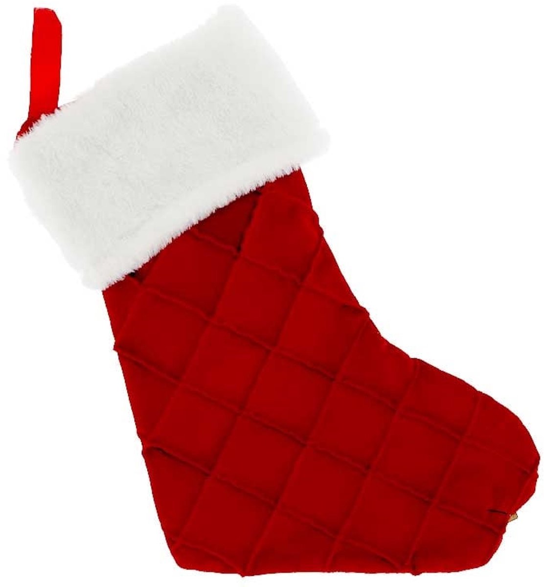 Unique Living Kerstsok Clover - 42x25cm - Rood