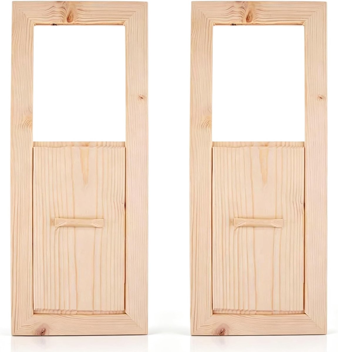 Set van 2 sauna-afvoerluchters, ventilatierooster van hout, instelbare sauna-ventilatie, ventilatieklep, stabiele - ShopVlot