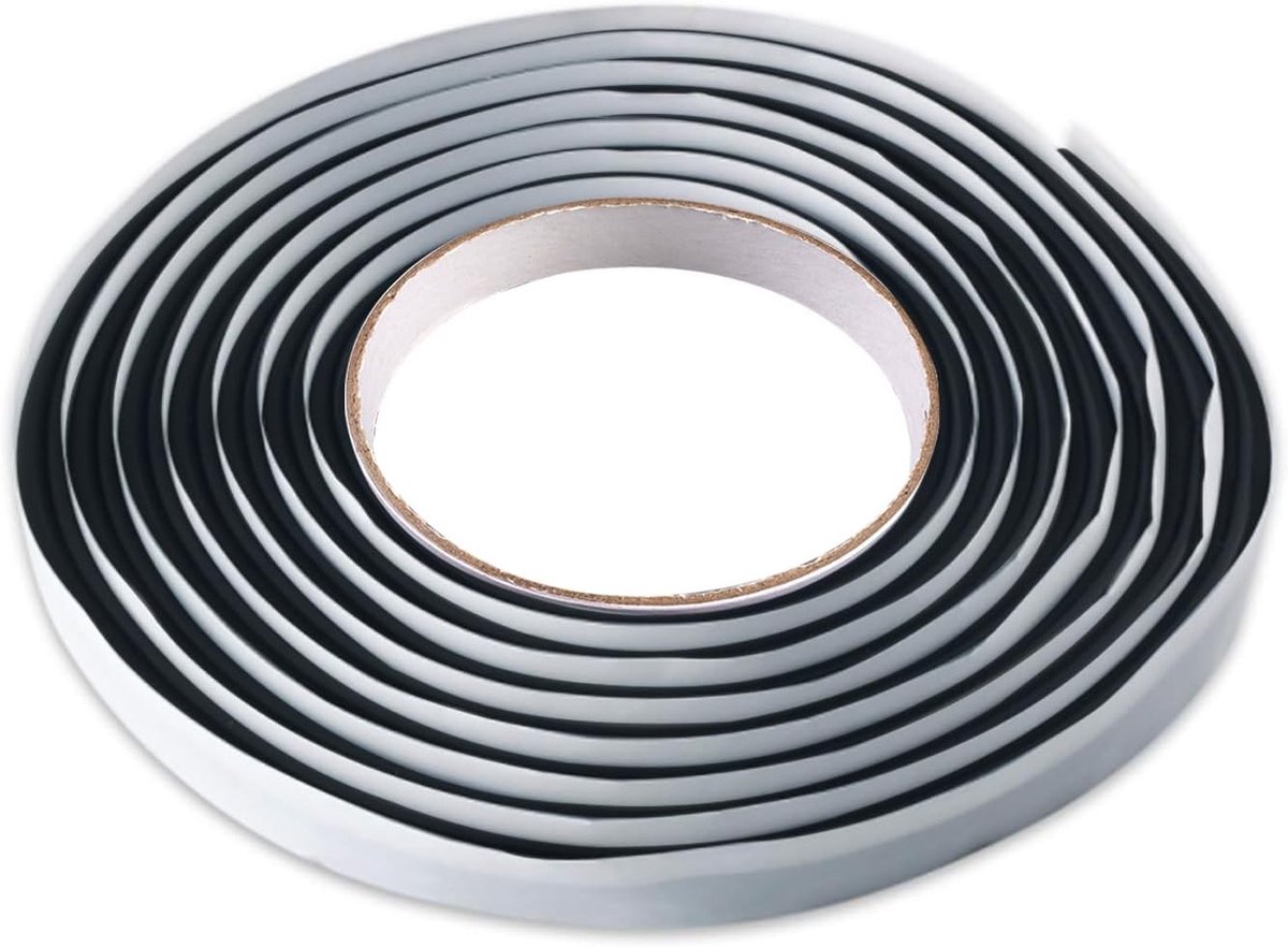 Zwarte Butylrond Koord 8mm x 4m - Waterdichte Butyl Tape voor Diverse Toepassingen, Duurzaam en Flexibel