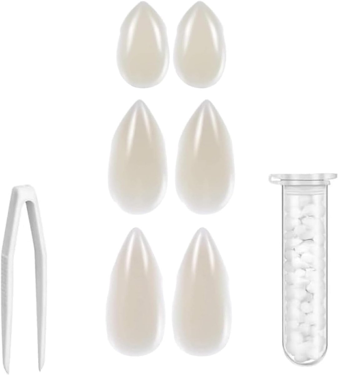 Vampier Tanden Fangs Set (13mm 15mm 17mm) - Nep Tanden met Sterke Lijm voor Halloween, Cosplay, Feest en Griezelige Evenementen