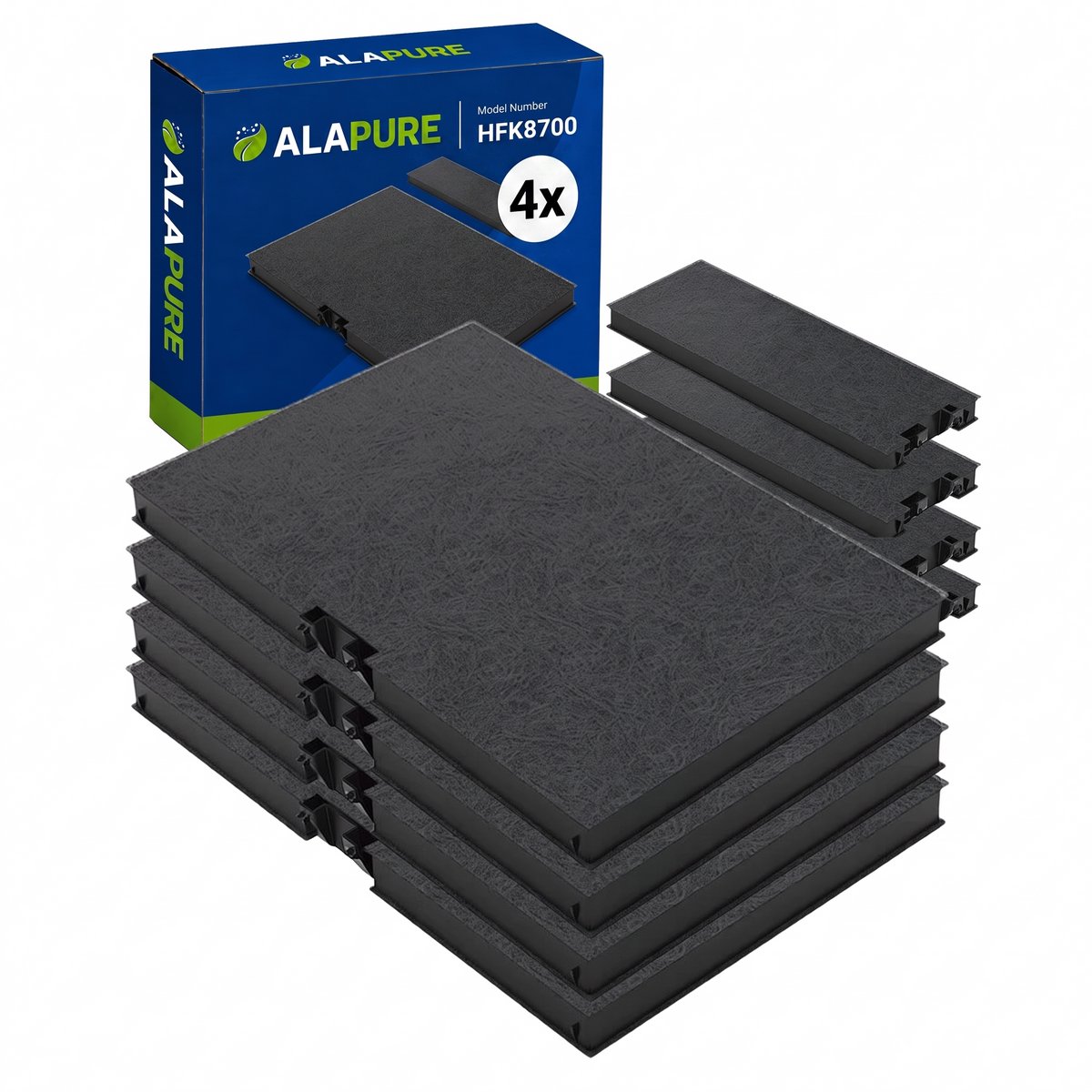 4x CleanAir Plus Koolstoffilter voor Neff 11041790 / Z51AIA0X0