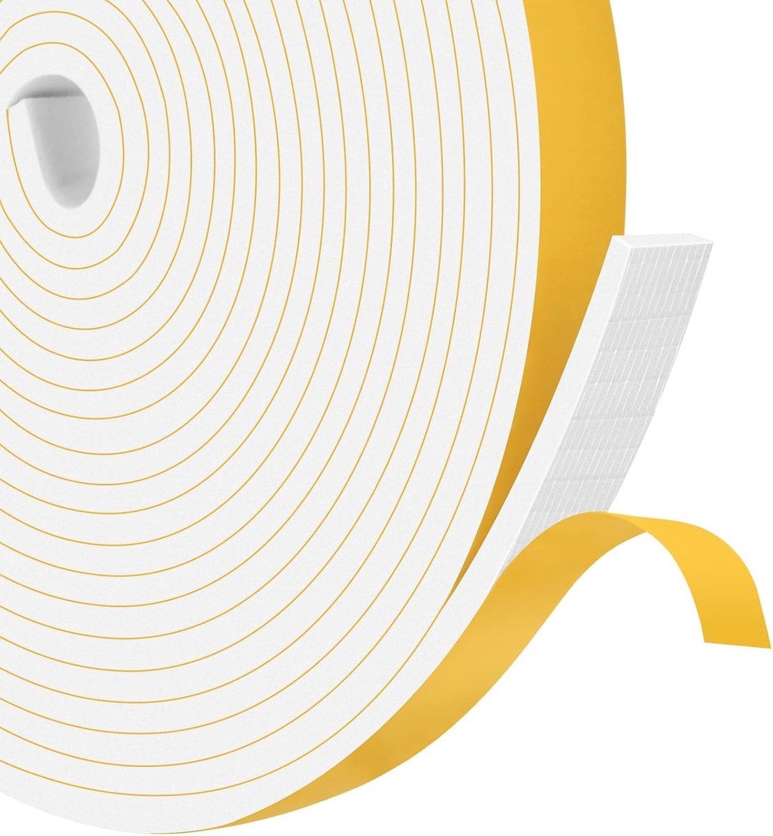 Dikke Zelfklevende Schuim Tape 12mm x 3mm voor Isolatie, Geluiddemping en Tochtwering in Huis