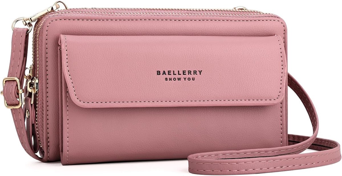 Moderne Crossbody Tas voor Dames met Afneembare Schouderband, Meerdere Kaartslots en Muntzakje