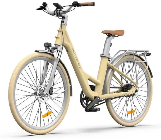 ADO Air 28 - Elektrische Fiets - 28 inch - 250W motor - Actieradius tot 100 km - Hydraulische schijfremmen - 346Wh accu - Lage instap - Geel — afbeelding 3
