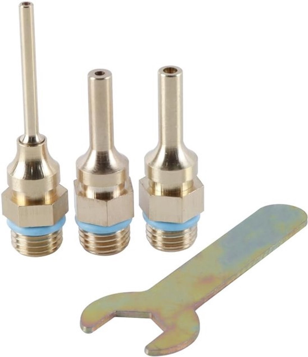 Lijmpistoolset - Lijmadapteraccessoires - Huisreparaties en knutselen - Koperen behuizing voor snelle lijm - 3 spuitmondmaten - Goud