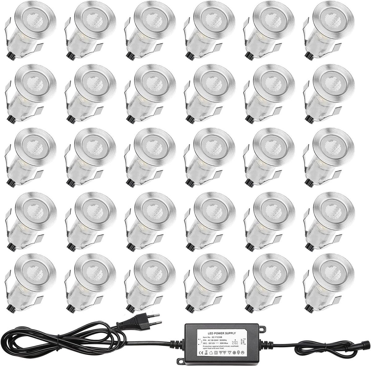Mini Recessed Unit Patio DC 12V Waterproof IP67 Outdoor Lighting Staircase Patio Pool Landscape - ShopVlot