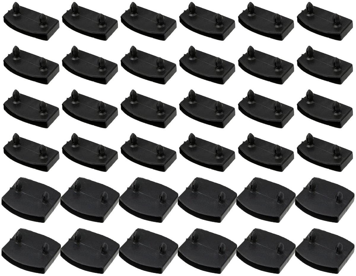 HIFROM Set van 36 lattenbodems 53 mm - Verbindingsaccessoires voor een- en tweepersoonsbedden - Zwart (36) - ShopVlot